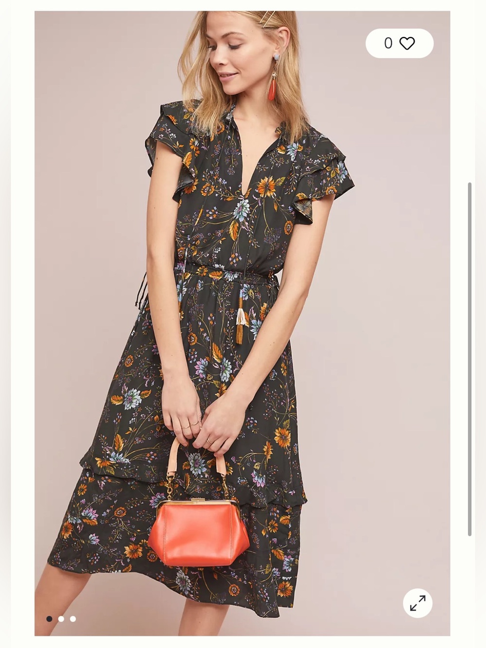 Anthropologie Dolan Left Coast Hillside Silk Dress